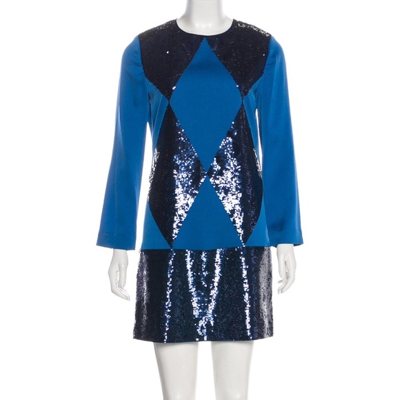 TORY BURCH Navy Sequin Mini Cocktail Dress NWT 2 - Picture 4 of 8